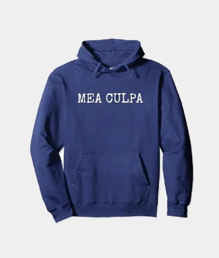 Mea Culpa Pullover Hoodie Navy Blue