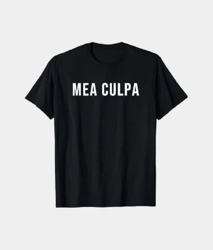 Mea Culpa T Shirt Black