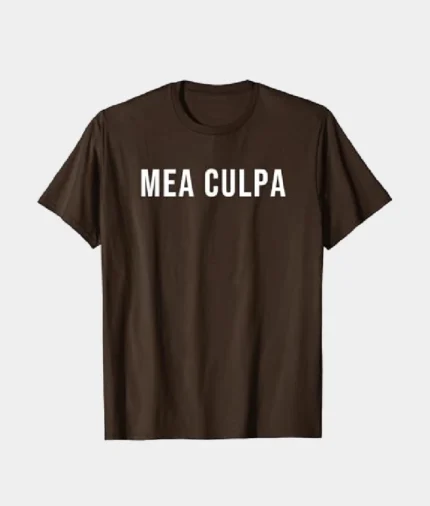 Mea Culpa T Shirt Brown