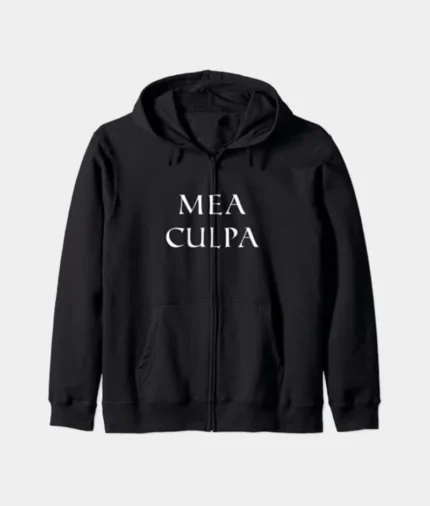 Mea Culpa Zip Hoodie Black